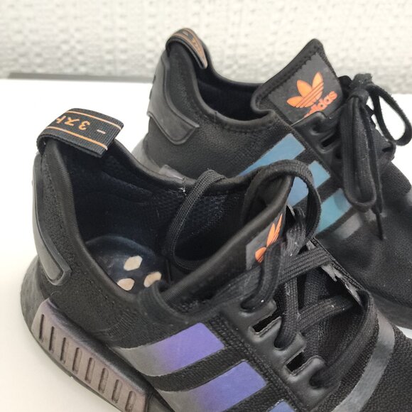 Adidas Ultra Boost Men's Size 10.5 Black and Iridescent Sneaker Shoes - Picture 5 of 13